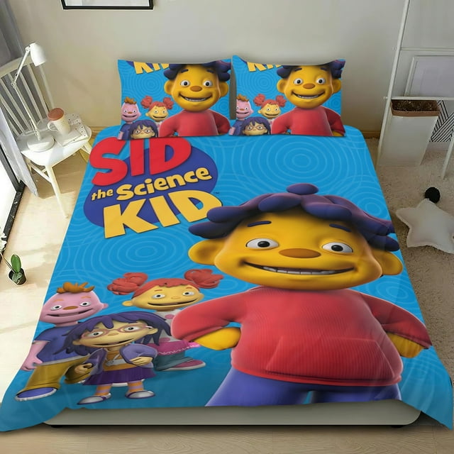Sid el Niño Científico Conjunto de sábanas temático, trío de piezas, cómodo y amigable con la piel, diseño único, regalo de decoración para el hogar para familiares, amigos y fans,140cm *210cm