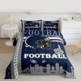 thumbnail image 2 of Homewish Football City Queen Comforter Set,Rugby Sport Game Bedding Sets,Deepblue Hemelt Bedding Comforter Set For Kids,Ultra Soft Home Decor Reversible,3 Pieces, 2 of 8