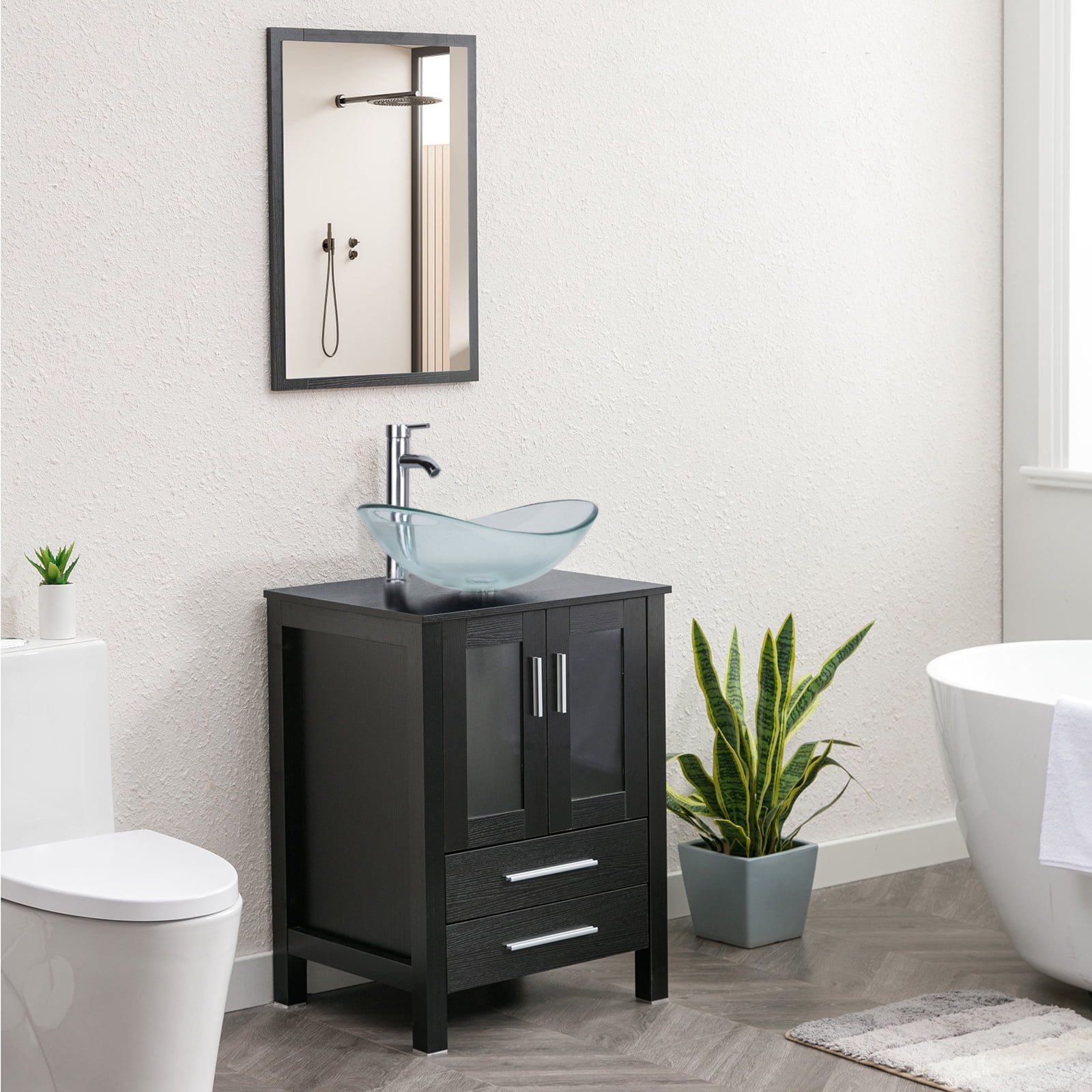 VS029TT 21" Stained Glass Bathroom Vessel Sink