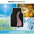 thumbnail image 4 of Road Comforts Car Floor Mats Full Set Front Rear Car Floor Mats with Aluminum Design AntiSlip Backing AllWeather Protection TrimtoFit Car Mats for Most Sedans SUVs  Pink, 4 of 9