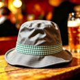 thumbnail image 2 of XIAOCHA Mens Ginghamâ Bucket Hat Solid Fisherman Hat Outdoor Headwear,Green, 2 of 4