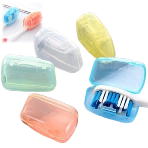 Bisitoy 5Pcs Portable Toothbrush Covers Travel Protection Caps