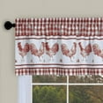 thumbnail image 3 of Achim Barnyard Window Curtain Valance, 58 x 14, Burgundy, 3 of 6