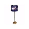 thumbnail image 2 of Benjara Metal Table Lamp With Cutout Patterned Drum Shade, Blue, 2 of 2