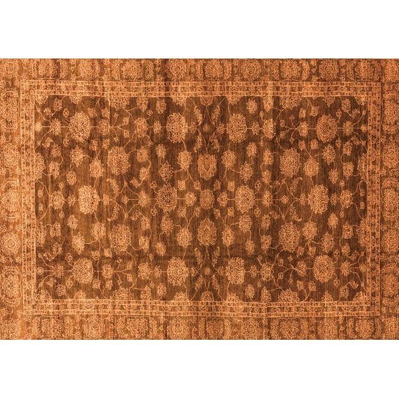 Ahgly Company Indoor Rectangle Oriental Orange Traditional Area Rugs, 2' x 5'