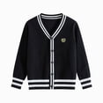 thumbnail image 5 of Gibobby Sweater Little Girls Boys Cardigan Sweater 0-12 Months 2t 3t 4t Toddler Cute Bow Front Long Sleeve Knit Print Sweater Tops(13-15 Years,Black), 5 of 5