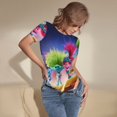 thumbnail image 3 of Rocae Trolls Ensemble pour une Pièce Col Rond Manches Courtes Justaucorps pour Femmes Combinaison Basique Décontractée T-Shirts-Petit, 3 of 7