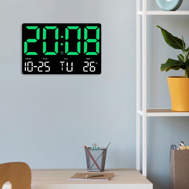 Reloj Despertador Macarena Reloj Digital pantalla LED multifuncional verde