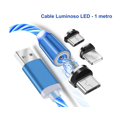 thumbnail image 2 of Cable Magnético 3 En 1 Luminoso 1 metro OEM Luminoso, 2 of 4