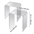 thumbnail image 5 of Acrylic End Table, 2 pcs C-Shaped Lucite Side Tables, Clear Acrylic Side Table for Drink, Food, Snack used in Living Room, Bedroom, and Study, 5 of 10