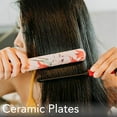 thumbnail image 3 of Herstyler Fusion Ceramic Flat Iron with Adjustable Temperature and Dual Voltage, Pink Lace (Pink Blossom), 3 of 3
