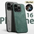 thumbnail image 2 of Luxury Leather Case For iPhone 16 15 14 11 13 12 Pro Max Mini XR 15 14 16 Plus Shockproof Cover For iPhone XS Max 8 7 SE Funda Navy Blue For iPhone 16, 2 of 7