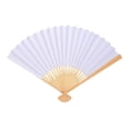 thumbnail image 5 of Paper Folding Fan Bamboo Hand Held Fan Blank for Kids Drawing Handheld Paper Fan Handheld Folded Fan for Home Painting Wall Gift 12 Inch, 5 of 10