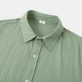 thumbnail image 6 of YLSDY Men's Stylish Stretch Wrinkle Free Short Sleeve Button Down Shirt Summer Casual Beach Vacation Button up Shirts Green L, 6 of 9