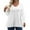 White, variant on TQWQT Womens Plus Size Tops Dressy Fall V Neck T Shirts Solid Color Tees Long Sleeve Shirts Dressy Casual Tunic Tops Brown 5XL