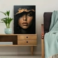 thumbnail image 5 of Abstract Golden Face Canvas Painting Wall Art，Suitable for Living Room Bedroom Office Hotel Restaurant and Cafe Decoration., 5 of 8