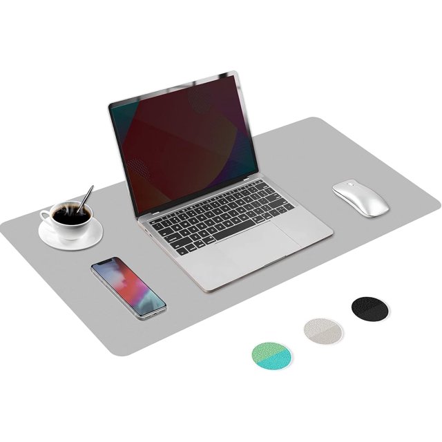 Alfombrilla de escritorio para escritorio, impermeable, de piel sintética, protector de escritorio, alfombrilla grande para ratón, alfombrilla de escritura para barra de Internet, trabajo/oficina en