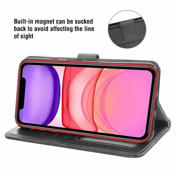 Étui de Téléphone Mobile pour iPhone 11, Étui iPhone 11, Étui à Rabat en Cuir, Étui de Protection pour iPhone 11