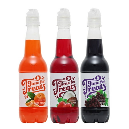 

3-Flavor Pack Shaved Ice Snow Cone Syrups - Orange