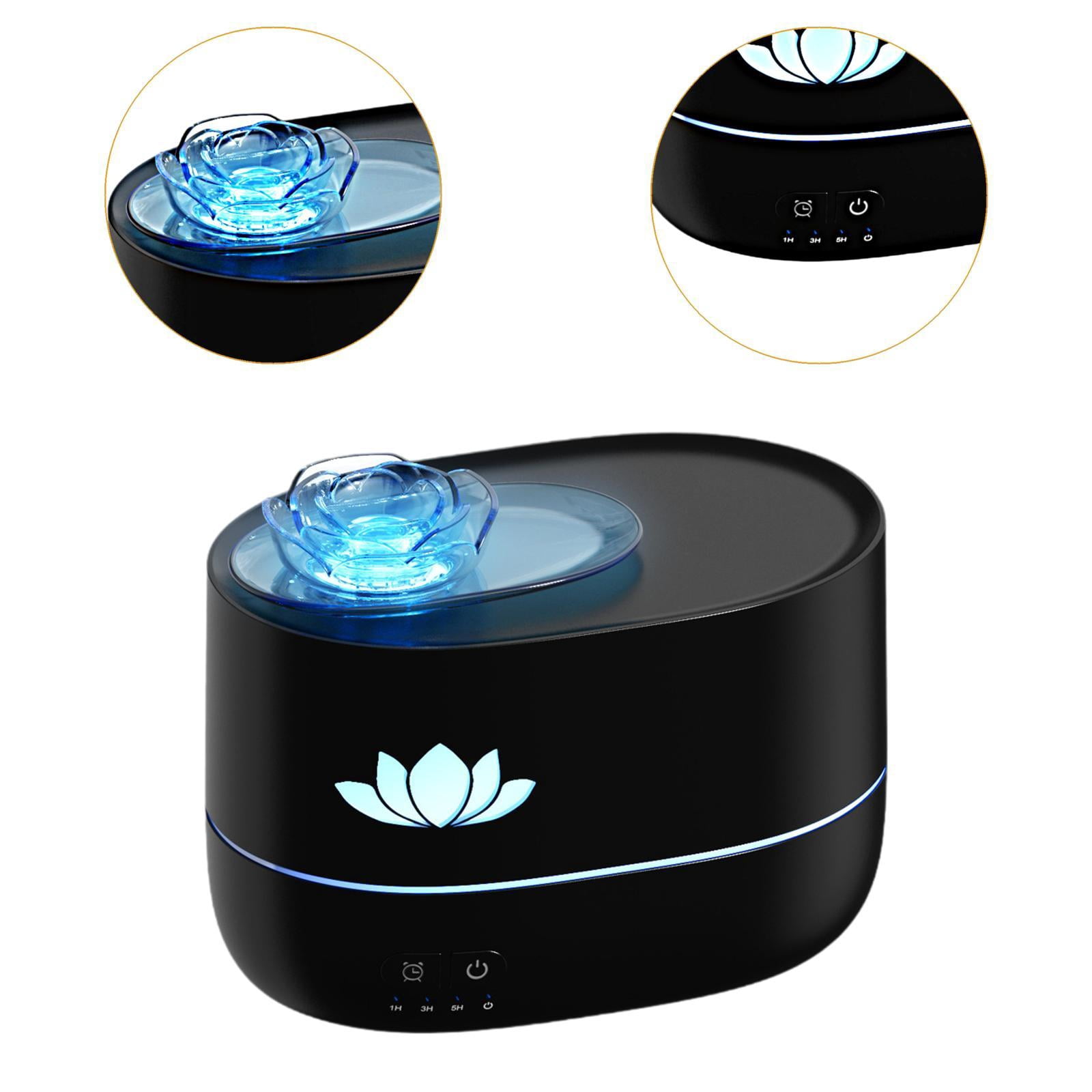 kowaku Essential Oil Diffuser Mini Humidifier Portable Auto Shut Off Colorful Ambient Night Light Aroma Diffuser for Hotel Room Home Black