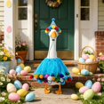 thumbnail image 3 of Porch Goose Birthday Outfit Birthday Goose Outfit With Hat Collar For 23" 17" Goose Statue Porch Decor Outdoor Garden Party Decoration Front Yard Seasonal Display, 3 of 6