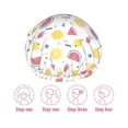 thumbnail image 5 of KLL Watermelon And Lemon Pattern Shower Cap & Bath Cap for Women,Reversible Oversized Waterproof Shower Caps for all Hair Lengths,Elastic Reusable Bathing Hair Cap, 5 of 6