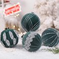 10cm / 4 Pack Colorful Velvet Christmas For Tree Ornaments Sparkling