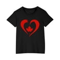 thumbnail image 2 of MKOSPLRT Kids Canadian Boys Girls T Shirts Canada Day Cute Maple Leaf Print Short Sleeve Crewneck Tee Tops Loose Comfy Shirts Clothes, 2 of 5