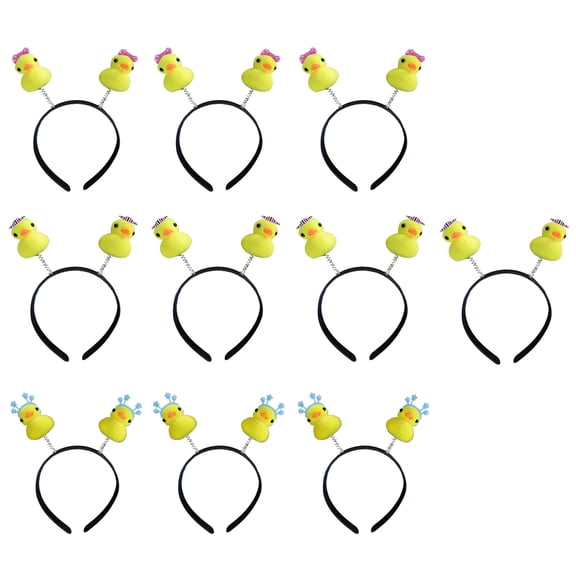10pcs Patterned Ears Hair Yellow Chicken Ducks Headbands Adult Headpiece for Women and Kids' Everyday Styles