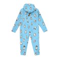 thumbnail image 4 of Halloween Onesie Pajama for Kids Gilrs Size 7-8 Fall Funny Cozy Pumpkin Ghost Hooded Flannel Jumpsuits Autumn Holiday Trendy Y2k Halloween Dress Up Romper Blue 5-6 Years, 4 of 4