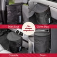 thumbnail image 3 of Spill-Proof Car Trash Can (2 Pack) - Easy to Clean Hanging Garbage Bin - Leak-Proof, Removable Liner, Waterproof - Keeps Truck, SUV, Car, Minivan Clean & Odor Free (Black, Red Stitching), 3 of 5