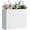 White, variant on Tall Metal Planter for Outdoor PLANTS,38"Lx13"Wx30"H All-Weather Durable Plant Box,Large Rectangular Planter with Drainage Holes & Removable Shelf,Modern Decor for Tall Small PLANTS, Trees, Flowers