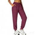 thumbnail image 2 of Fabrcox Women's Scrub Pants - Lightweight Stretch Jogger Style Medical Trousers with Pockets, Elastic Waistband for Nurses and Workers ,Red L, 2 of 7
