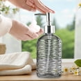 thumbnail image 1 of Extured Glass Soap Dispenser Refillable Liquid Hand Soap Dispenser For Bathroom Premiums Pump Bottle For Shower Gel Shampoo Lotion Kitchen Sink Decor, 1 of 6