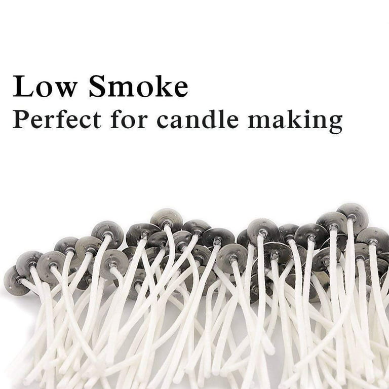 FAGINEY 100 Pcs Eco Candle Wick, Low Smoke 3.1/3.9/ 4.7/5.5/5.9/7.9in Pre- Waxed & 100% Natural Cotton Core,for Candle Making,Versatile DIY Candles  Wicks 