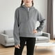 thumbnail image 1 of Cowsor Cute Hoodie for Teen Girls Trendy Solid Color Preppy Hooded Sweatshirts Kids Pullover Long Sleeve School Outfits, 1 of 7