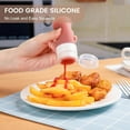 thumbnail image 4 of Condiment Squeeze Bottles for Sauces, 2-oz Mini Silicone Salad Dressing Container to Go with Reusable Sandwich Bag, Leakproof Sauce Bottle for Lunch Box, 4 Pack, Apricot, 4 of 18
