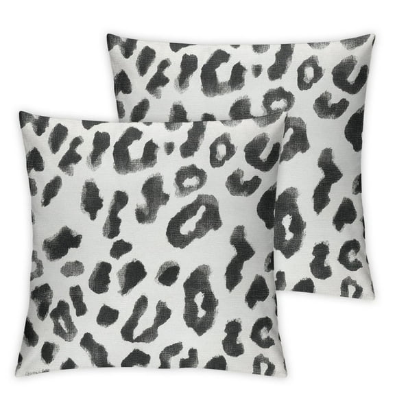 Qinduosi Cute Throw Pillow Covers Set of 2 Grey White Spots Pillowcases Cushion Covers Home Deco Living Room Bedroom Couch Sofa Pillow Covers 12x12in