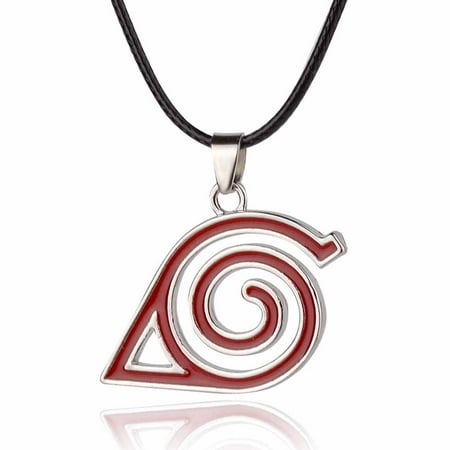 Necklace Cosplay Accessory - Fancyleo Anime Naruto The Metal Logo Necklace Sliver Metal Collares Cosplay Naruto Hokage Accessory