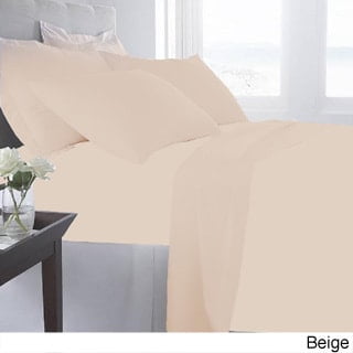 Luxury Home Super-Soft 1600 Series Double-Brushed 6 Pcs Bed Sheets Set (Full, Beige)