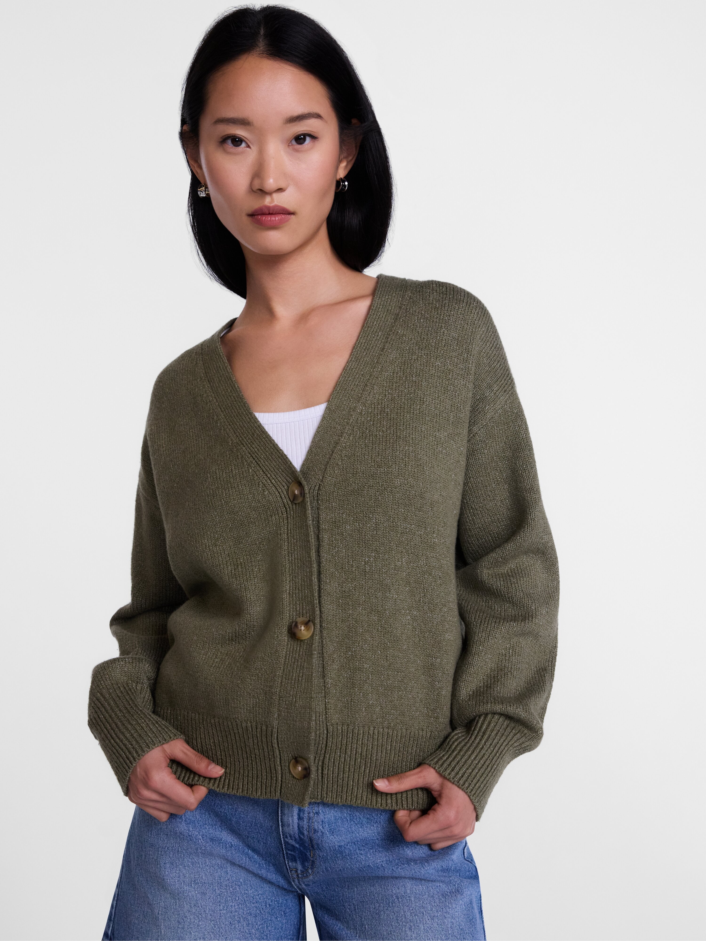 Scenario Women's Button Front Lightweight Cardigan, Sizes XS-XXXL