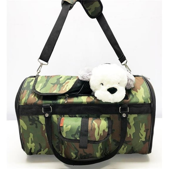 Prefer Pets 312XL-GCM 19 x 12 x 12 in. Hideaway Pet Carrier, Green Camouflage - Extra Large