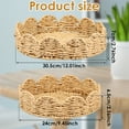thumbnail image 2 of 2Pcs Scalloped Basket Scalloped Edge Round Tray Hand Woven Basket Decorative Braided Serving Tray Table Trays for Coffee Table Home Decor, 2 of 9