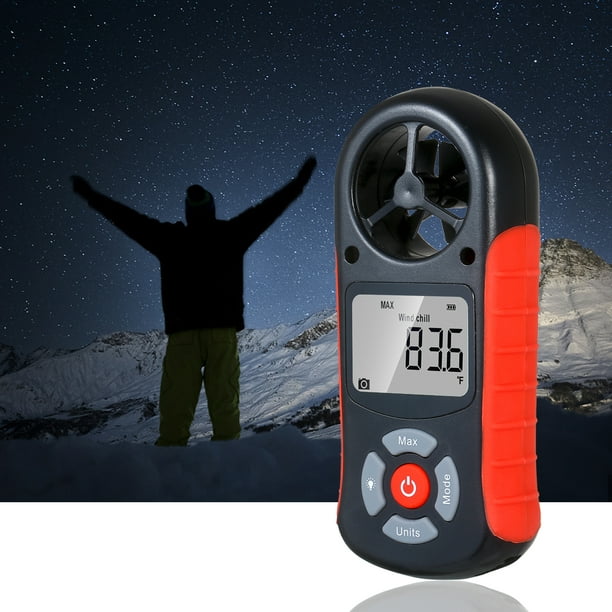 8 In 1 Handheld Digital Anemometer Wind Speed/Wind  Chill/Temperature/Humidity/Heat Index/Dew Point/Barometric  Pressure/Altitude Meter Digital