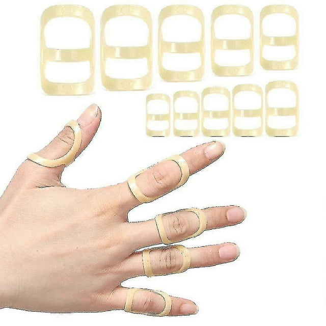 2pcs Finger Splint Finger Fixator Fixing Sleeve Joint Support Protection Oval 8