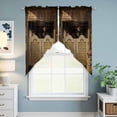 thumbnail image 6 of Swag Valance Curtains for Windows, Western Pubs Light Filtering Kitchen Curtains with Rod Pocket, Vintage Cowboy Countryside Retro Decorative Window Treatment Valances for Living Room, 36x45 - 2 PCS, 6 of 9