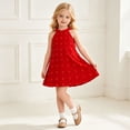 thumbnail image 2 of WERYOUNG Toddler Girls Dresses Sleeveless Crewneck Solid Color Floral Dress Dance Party Dresses Trendy 9-12 Months, 2 of 8