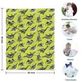 thumbnail image 4 of Green Dinosaurs Skeletons Pattern Blanket,Comfortable Soft Flannel Throw Blanket,All Season,Warm Lightweight Blankets for Sofa Bed Couch Living Room Chair,30"x40", 4 of 4