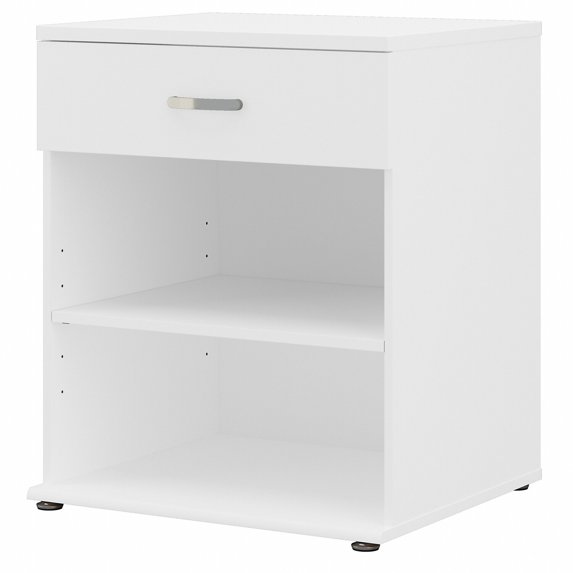 Bush Business Furniture Universal Garage Storage Cabinet with Drawer and Shelves in White