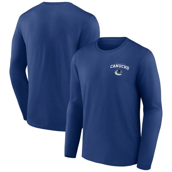 Men's Blue Vancouver Canucks Team Lockup Long Sleeve T-Shirt
